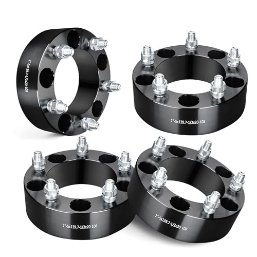 EVIL ENERGY 5x5.5 Wheel Spacers 2 inch Compatible with Ford F-150 1975-1996 Jeep CJ7 1976-1986 Dodge Ram 1500 1994-2001 5x139.7 mm 5 Lugs 108 mm Hub Bore 1/2x20 Studs Black Not Hubcentric