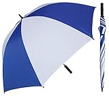 RainStoppers 68-Inch Oversize Windproof Golf Umbrella (Royal and White)