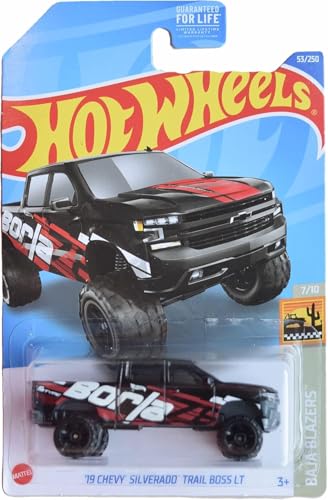 Hot Wheels '19 Chevy Silverado Trail Boss LT, Baja Blazers 7/10 [Black] 53/250