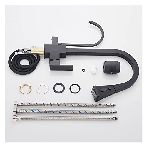 Robinet de cuisine filtré noir mat à cartouche céramique durable