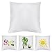 Choyaxo - Set di 4 federe per cuscini in bianco sublimazione 40,6 x 40,6 cm, per divano, divano, divano, stampa a caldo fai da te, con cerniera invisibile (senza imbottitura)