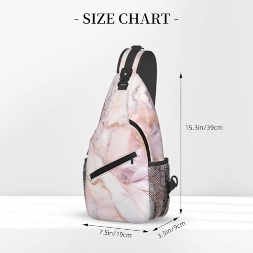 Bolso cruzado para hombre con patrón mármol blanco miniatura 3