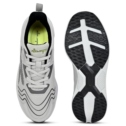 Image of Allen Cooper Training,Men's Lightweight Running Shoes | Breathable Mesh Sneakers with Cushion Comfort & Anti-Slip Sole | Walking, Gym, Training & Daily Wear Sports Shoes(651|TurboBoost|Color Options- Black,Olive,Green,Blue /Size-6,7,8,9,10)