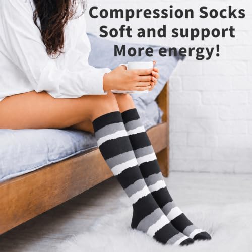 Image of COOLOVER Copper Compression Socks for Women and Men(6 Pairs)-Best Support for Running, Athletic, Travel