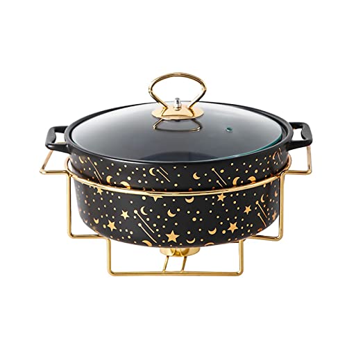 Chauffe-buffet et chauffe-plats avec réchaud en céramique pour service traiteur et banquets