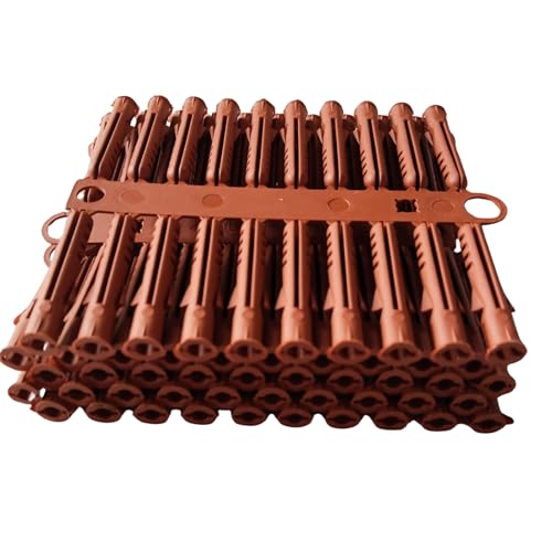Brown Fixing Wall Plugs- No need to fill or redrill Pack of 100