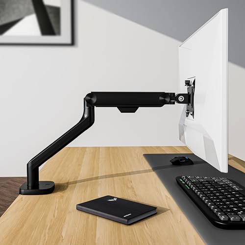 Image of ErgoYou Premium Gas Spring Adjustable Monitor Arm Stand VESA Mount - Weight Capacity 2-9 kgs - Supports 13-32 inch Screens - Height Adjustable Clamp & Grommet Mount - 360 Degree Rotation - G4 Series Black