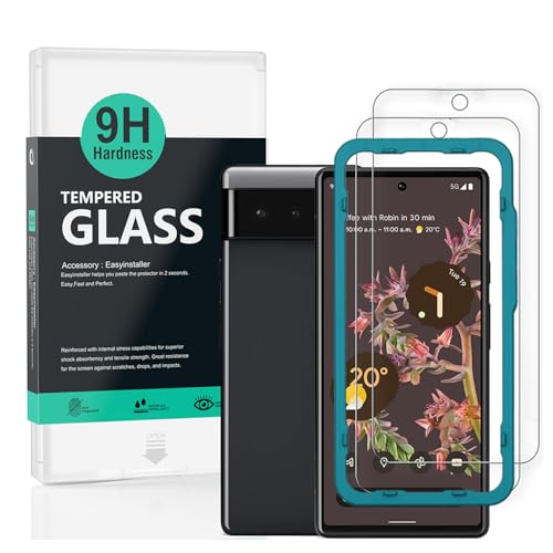 Ibywind Screen Protector For Google Pixel 6[2 Pack],9H Hardness Tempered Glass,Easy to Install