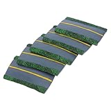 Anneome 5 Piezas Miniatura de Carretera Resistente de Resina para Escenario de Tren y Maqueta de Paisaje Compatible con Diversas Escalas y Fácil Instalación
