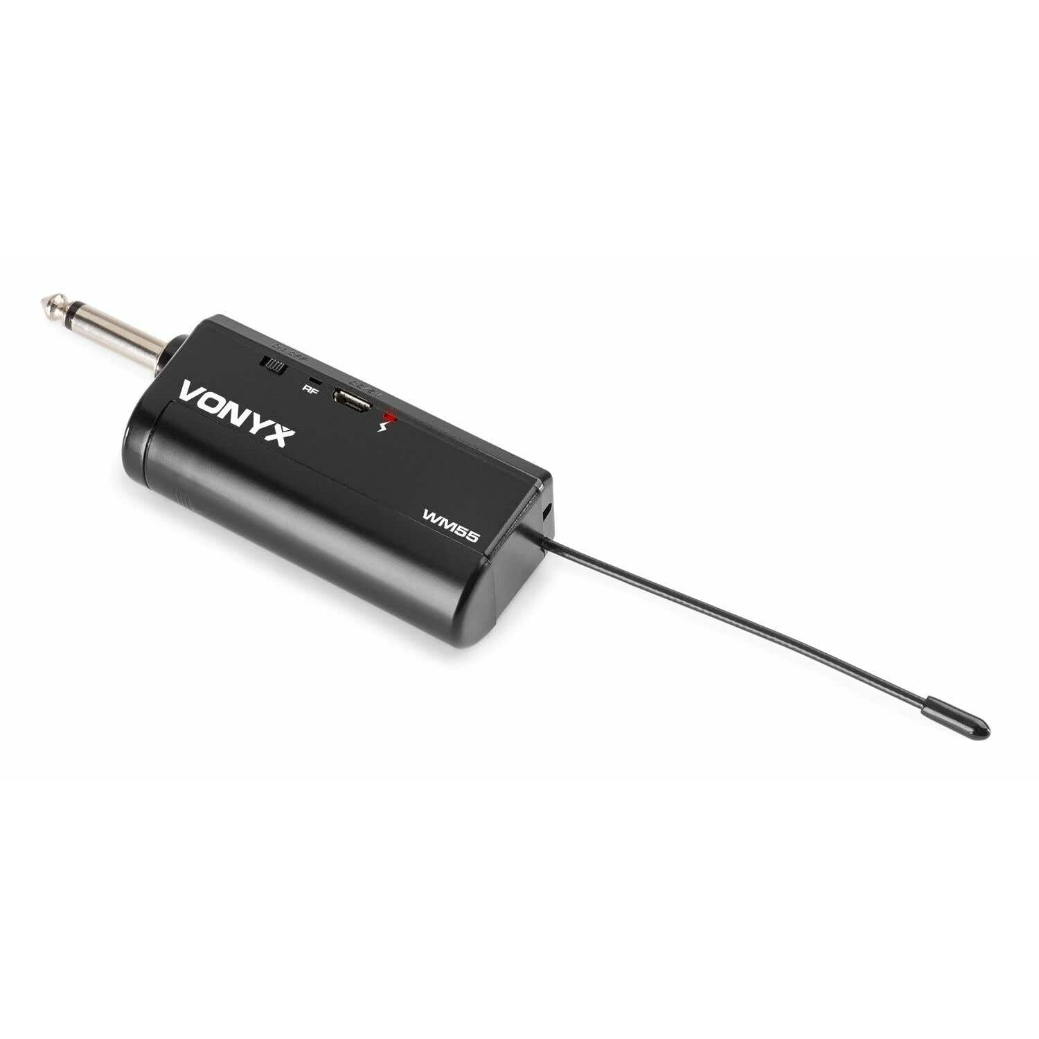 Vonyx WM55 Micrófono inalámbrico UHF Plug & Play | Plug & Play, 10 canales UHF, alcance hasta 50 m, cancelación de ruido