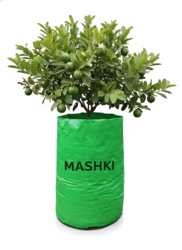Image of MASHKI 20x30 Inch Extra Deep Grow Bag for Guava, Dwarf Mango & Fruit Plants | 300 & 400 GSM Heavy Duty HDPE | Long Life UV Stabilized Tree Planter for Terrace & Garden (2, 20x30 Inches, 300 GSM)