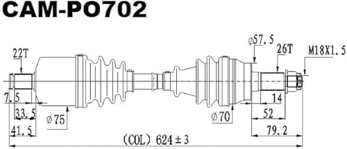 Miniatura 5 de Eje de transmisión delantero izquierdo Eje CV para SCRAMBLER 1000 XP S 2021-2020