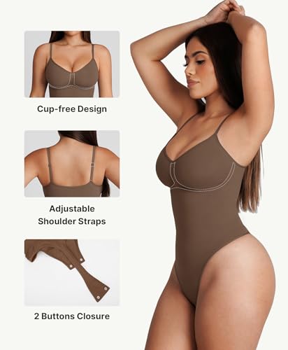 Image of FeelinGirl Shapewear Bodysuit for Women Tummy Control Body Shaper Going Out