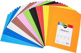 perfect ideaz 30 sheets of A4 coloured foam rubber, foam sheets in 10 different colours, 2 mm thick, colourful foam rubber, set of foam for crafts, DIY supplies, foam rubber mats for children