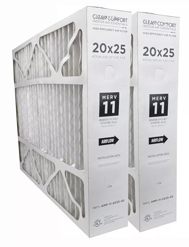 AMP-11-2025-45 (2-Pack) - 20 x 25 x 4.5 Clean Comfort Air Filter M11 Replacement for Goodman OEM