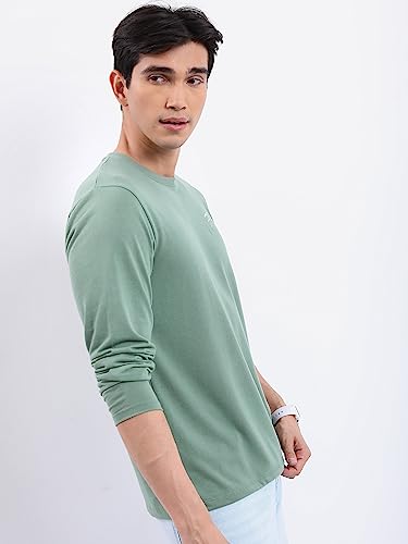 Image of KETCH Men Polyester Relaxed Fit Printed Full Sleeve T-Shirt