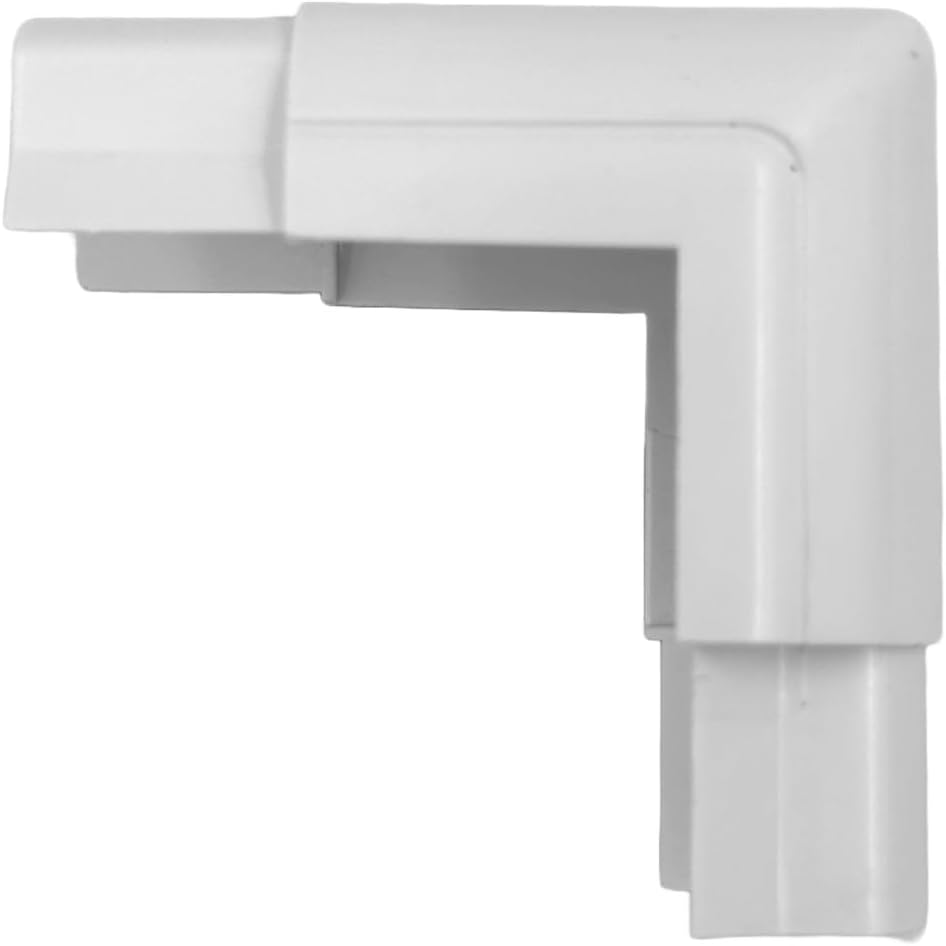 Kable Kontrol Outside Elbow Joint for Half Round Cord Hider, Outdoor Cable Cover Cable Raceway with Adhesive Back 1.2in W x 0.50in H