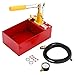 Produktbild 5 Liter Hydraulische Prüfpumpe, 3 MPa/450 psi Abdrückpumpe, Befüllpumpe für Solar und Heizung, Rot Edelstahl Druckprüfpumpe mit 18m Hochdruckschlauch, 1/2" Außengewinde