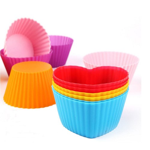 Silicone Baking Cups Muffin Cupcakes Liners Molds Sets In Storage Container-36 Pack #TOP1