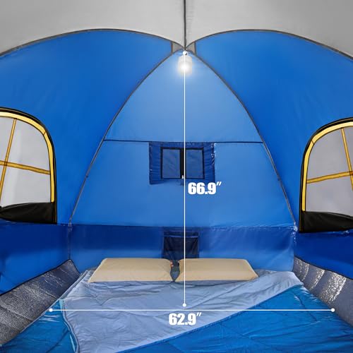 Carpa para caja de camioneta GoHimal 2 personas 5.5-6.0 FT azul miniatura 3
