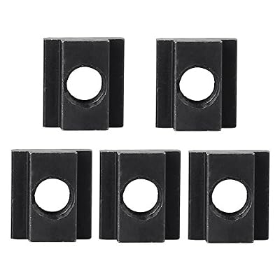 T Slot Nuts 5pcs/ Black Oxide Finish T Slot Nuts Fit Into T-Slots in Machine Tool Tables Woodworking