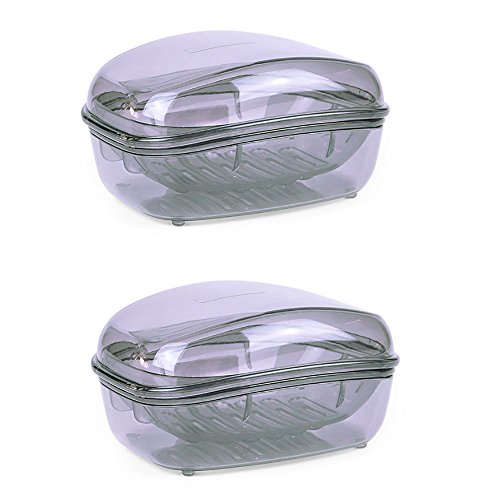 Plastic Soap Case Holder Container Box For Home , Large Size , Pack of 2