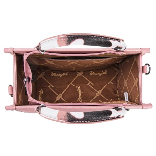 Image of Montana West x Wrangler Tote Bag for Women Western Cow Print Purse Designer Top Handle Handbags