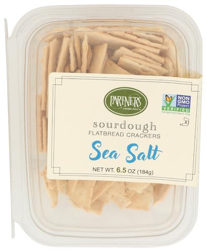 Partners Cracker Flatbread Sourdough Salt 6.5 oz (Pack of 8)