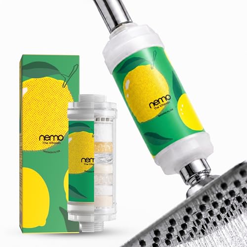 Image of NEMO Vitamin Shower Filter (Pop Lemon) | Made in South Korea | Vitamin C + Glycerin Enriched | For Soft Skin & Smooth Hair | Advanced Chlorine & Rust Removal | De-stress with Aromatherapy