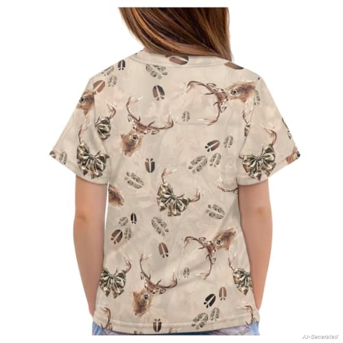 Image of Renewold Kids Novelty T-Shirt for Girls Boys Short Sleeve Crewneck Summer Tee Soft Breathable Graphic Shirt for Age 2-16