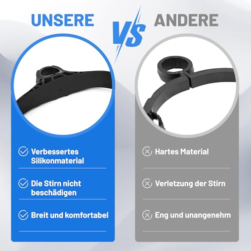 Supertrip Schwimmschnorchel Erwachsene, Schwimmer-Schnorchel mit Verstellbaren Riemen Swivel Stirnband, Schnorchel Training im Pool und Freiwasser für Unisex