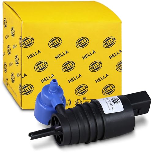 HELLA 8TW 006 847-021 Waschwasserpumpe, Scheibenreinigung - 12V - elektrisch - Dualpumpe - Steckergehäuseform: rund/eckig