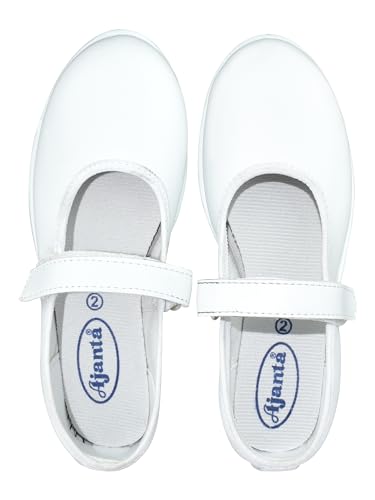 Image of AJANTA School Shoes for Girls | Lightweight & Wahsable | Velcro Closure for Quick Wear | Padded Insole for Comfort | Slip Resistance for Firm Grip
