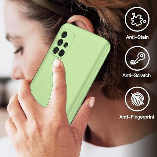Image of DIZORO Liquid Silicone Soft Back Cover Case Designed for Samsung Galaxy M51 (Matcha Green)