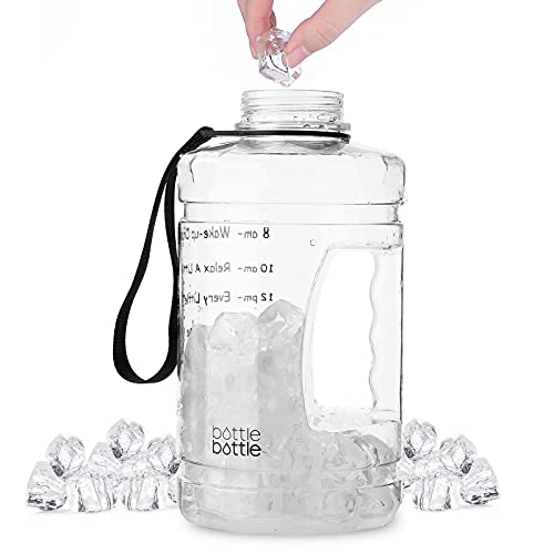 Bottlebottle Water Jug With Time Marker&Handle Portable Wide Mouth Leakproof 2.2L Motivational Gallon Camping Hiking Bottlebottle 74Oz Big Water Bottle For Fitness Gym Outdoor Sports With Large Capacity thumb #2