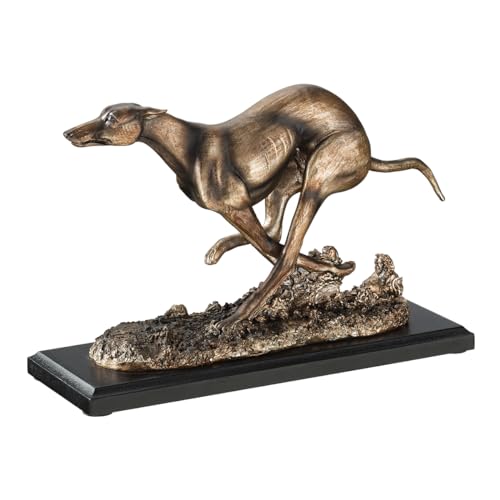 Design Toscano NY1280200 Greyhound Whippet Art Deco Dog Statue, Bronze