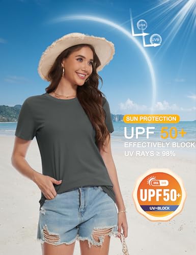YUCOLEN-Womens-T-Shirts-2024-Bambus-UPF-50-Short-Sleeve-Crew-Neck-Casual-Summer-Tops-Basic-Tee