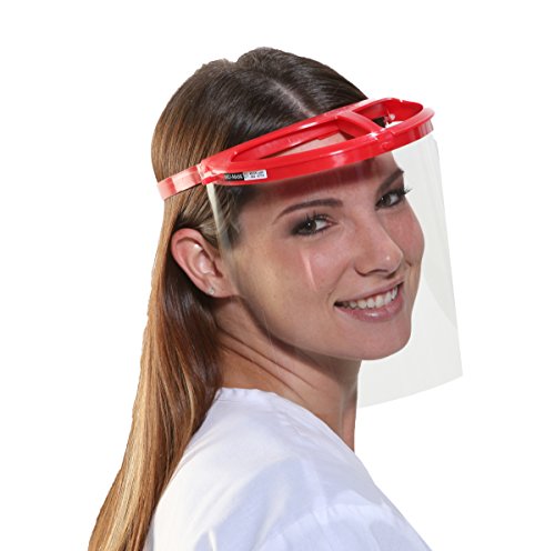 Bio-Mask Face Shield With 10 Shields (Red)