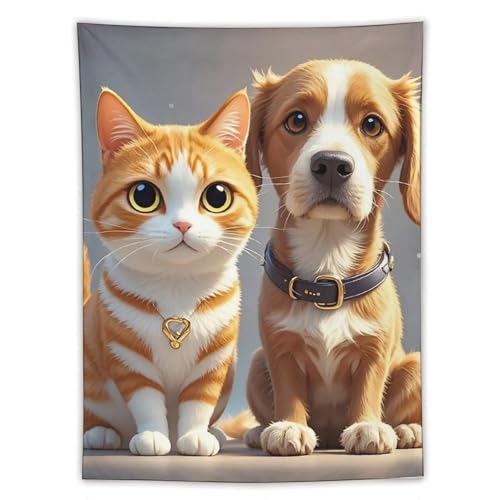 Tapisserie murale motifs animaux pour cacher un mur blanc vide