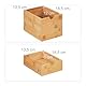 Relaxdays Schubladenbox, Bambus, 3 Schubladen, HxBxT: 28 x 17 x 21,5 cm, Schreibtisch Organizer, Büro, Natur/schwarz