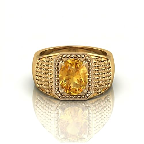 Bague saphir jaune ajustable pour sublimer vos tenues de soirée