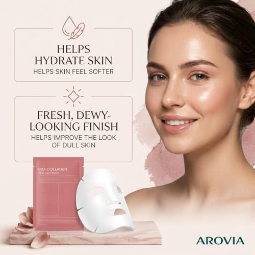 Image of Korean Bio-Collagen Real Deep Mask | Korean Glass Skin Overnight Hydrogel Sheet | 50000ppm | Hyaluronic Acid | Niacinamide | Anti-Aging | Pore Minimising | Suitable for All Skin Types | 4 Pack