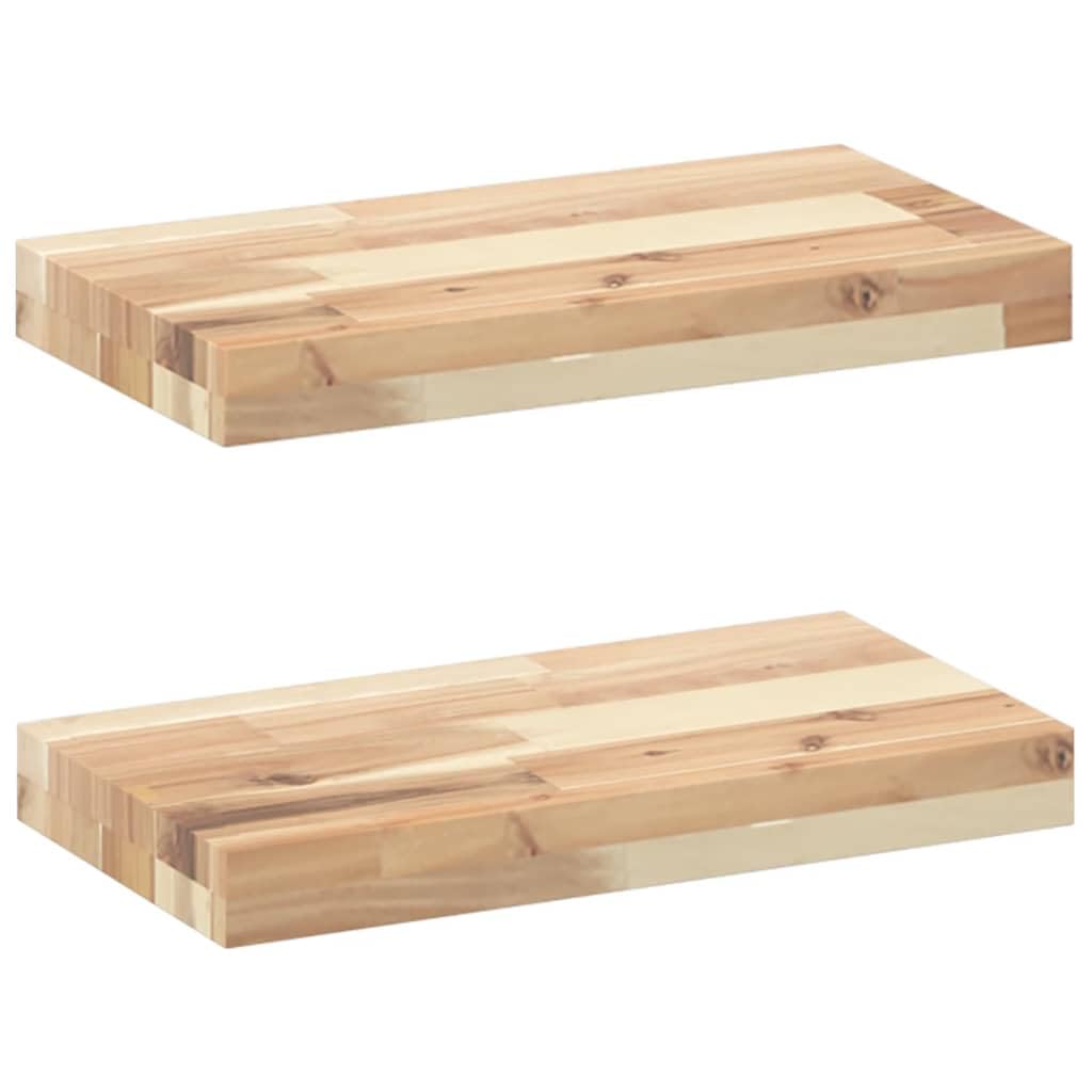 Étagère flottante pour cuisine et salon en bois véritable rustique x2