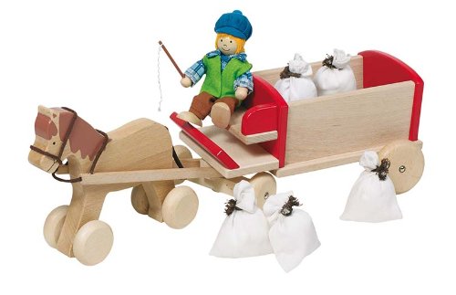 Preisvergleich Produktbild Goki 55983 - Spielfigur - Pferd mit Wagen Zappo