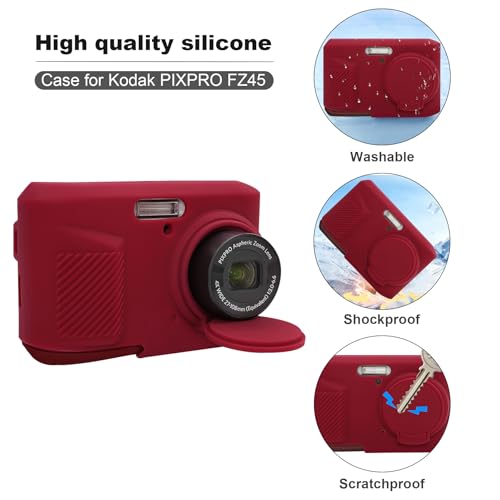 Set de funda rígida y cubierta de silicona para Kodak PIXPRO FZ45 miniatura 4