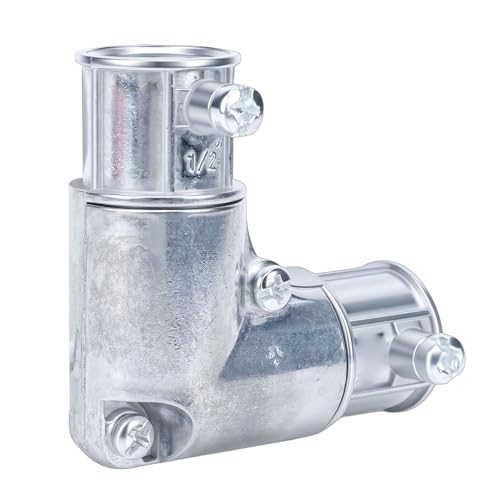 Omquot Heavy Duty 90 Degree Zinc Alloy Pipe Fitting for Quick Installation, Applicable in Residential and Industrial Areas, 1/2 Inch