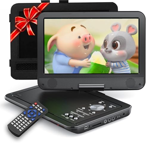 ポータブルDVDプレーヤー 12.5型 10.5インチ液晶 5時間連続再生可 ポータブルDVDプレーヤー 12.5型 10.5インチ液晶 cdプレーヤー