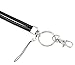 Wigspedia Braided PU Leather Necklace LANYARDs Keychain for key, ID holder, Cell phone, USB, or Camera (Black)