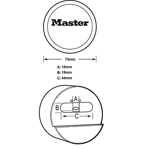 Image of Master Lock Chrome Hasp-Lock, Heavy Duty Hidden Shackle Lock and Hasp, Solid Steel-Lock for Trucks, Trailers, or Vans, 9 Inches Wide, 770 (Pack of 12)