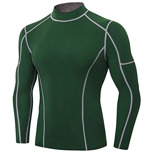 Andoer Camiseta masculina de manga comprida de compressão de secagem rápida Camiseta esportiva elást